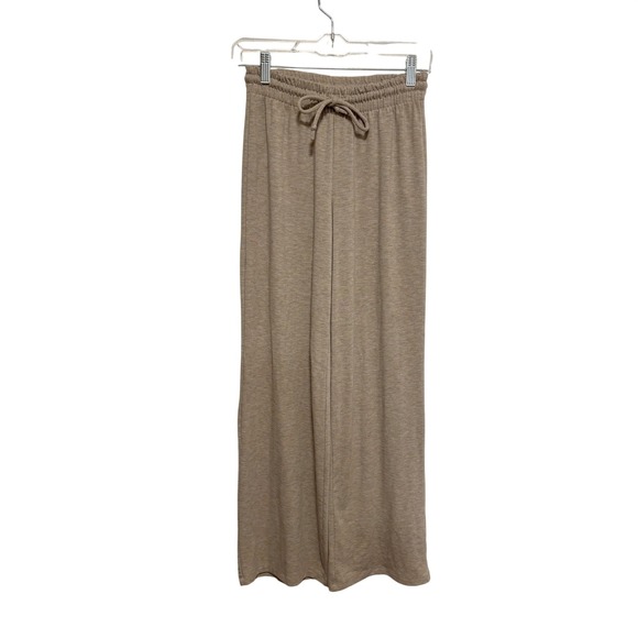 Wilfred Free Pants - Wilfred Free Aritzia Taupe Wide Leg Lounge Pants Drawstring Waist XS